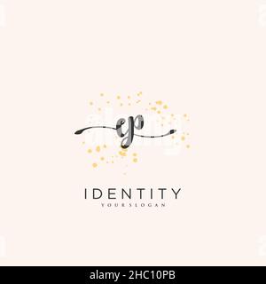 EP Handschrift Logo Vektor Kunst der ersten Unterschrift, Hochzeit, Mode, jewerly, Boutique, Blumen und botanische mit kreativer Vorlage für jedes Unternehmen Stock Vektor