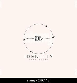 EC Handschrift Logo Vektor Kunst der ersten Unterschrift, Hochzeit, Mode, Schmuck, Boutique, Blumen und botanische mit kreativer Vorlage für jedes Unternehmen Stock Vektor
