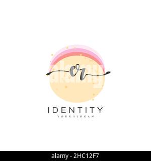 ER Handschrift Logo Vektor Kunst der ersten Unterschrift, Hochzeit, Mode, jewerly, Boutique, Blumen und botanische mit kreativer Vorlage für jedes Unternehmen Stock Vektor