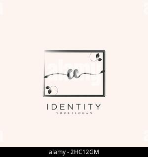EC Handschrift Logo Vektor Kunst der ersten Unterschrift, Hochzeit, Mode, Schmuck, Boutique, Blumen und botanische mit kreativer Vorlage für jedes Unternehmen Stock Vektor
