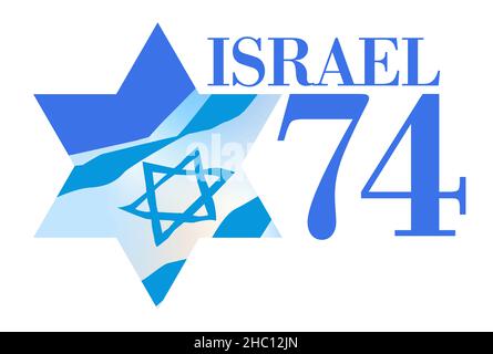 Israel 74 Unabhängigkeitstag (Yom Ha'atzmaut) Stockfoto