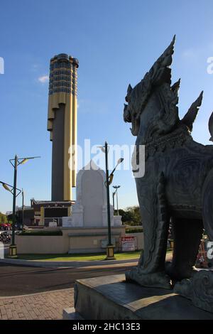 Bilder von Nordostthailand, bekannt als Esan oder Isaan Region. Starke kulturelle Traditionen in ländlicher Umgebung. Bunt und schrullig, wunderschön und einzigartig. Stockfoto