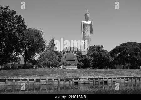 Fotografische Aufnahmen aus dem Nordosten Thailands, aufgenommen in buddhistischen Tempeln in und um ROI et, der kulturellen Hauptstadt Isaans. Stockfoto