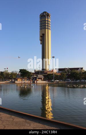 Fotografische Aufnahmen aus dem Nordosten Thailands, aufgenommen in buddhistischen Tempeln in und um ROI et, der kulturellen Hauptstadt Isaans. Stockfoto