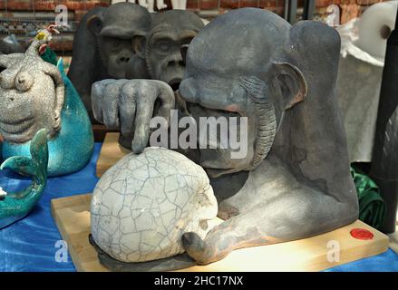 Internationale Messe für Keramik und Keramik in Argentona in der Region Maresme der Provinz Barcelona, Katalonien, Spanien Stockfoto