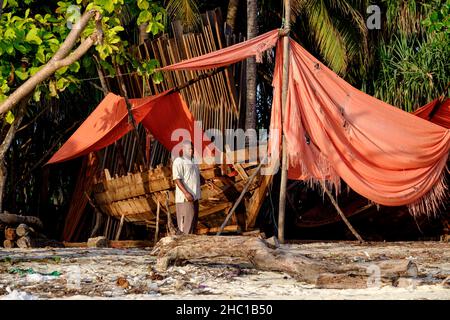 Fishermans und Soki La Smaki in Nungwi Beach Stockfoto