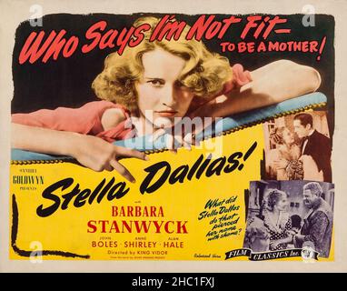 BARBARA STANWYCK in STELLA DALLAS (1937), Regie: KÖNIG VIDOR. Kredit: VEREINIGTE KÜNSTLER / Album Stockfoto