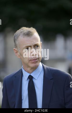 Adam Price MS - Mitglied der Welsh Assembly for Carmarthen East and Dinefwr und seit 2018 Vorsitzender von Plaid Cymru - in Westminster, Oktober 2021 Stockfoto