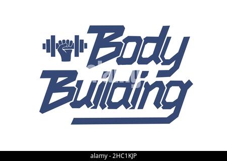 Bodybuilding-Vektor-Schriftzug Stock Vektor