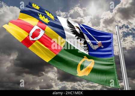 Flagge Provinzen von Irland: Connacht, Leinster, Münster und Ulster. Stockfoto