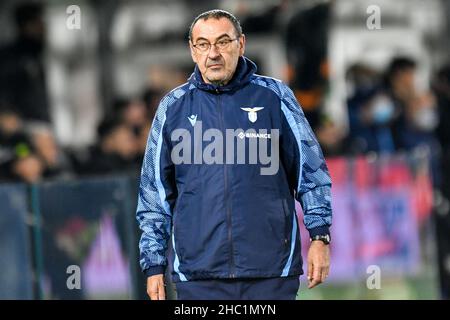 Pier Luigi Penzo Stadium, Venedig, Italien, 22. Dezember 2021, Latiums Cheftrainer Maurizio Sarri während des FC Venezia gegen SS Lazio - italienische Fußballserie A Stockfoto