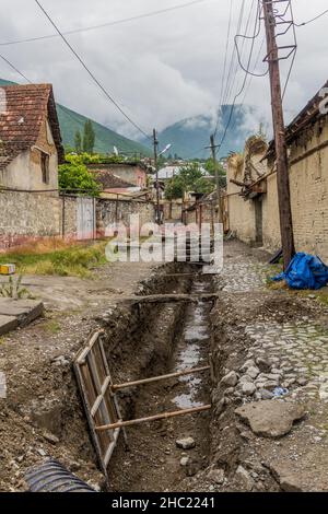 Ausgrabungsarbeiten in Sheki, Aserbaidschan Stockfoto