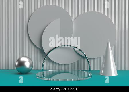 Der farbenfrohe 3D Rendering-Hintergrund Stockfoto