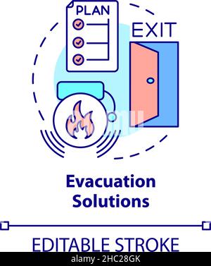 Evacuaction Solutions Concept Icon Stock Vektor