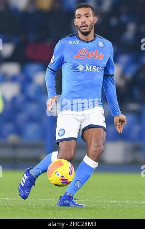 Neapel, Italien. 22nd Dez 2021. Juan Jesus von SSC Napoli während der Serie Ein Spiel zwischen Napoli und Spezia Calcio im Stadio Diego Armando Maradona, Neapel, Italien am 22. Dezember 2021. Kredit: Giuseppe Maffia/Alamy Live Nachrichten Stockfoto