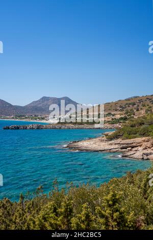 Blick auf die Aquarium Bay in Palamutbuku, Datca. Stockfoto