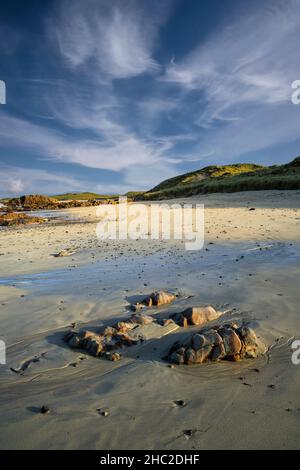 Traigh an t-Suidhe Beach, Isle of Iona. Stockfoto