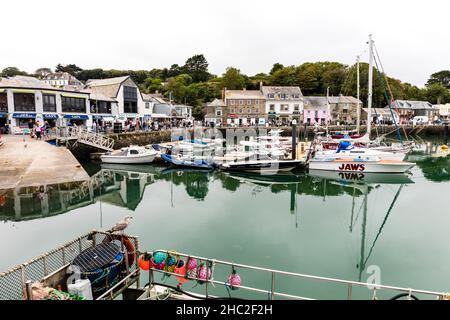 Padstow, Padstow Hafen, Padstow Hafen, Hafen, Hafen, Padstow Boote, Boote, Fischerboote, Padstow Stadt, Padstow Cornwall, Padstow UK, Cornwall, UK, England Stockfoto