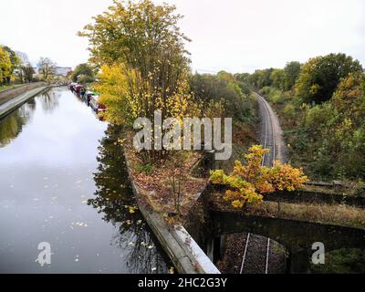 Three Bridges Weltkulturerbe, Windmill Lane, Hanwell, Südwest-London, England, GROSSBRITANNIEN Stockfoto