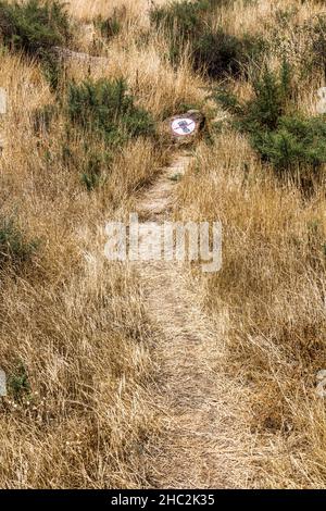 Pfad in Gobustan Petroglyph Reserve, Aserbaidschan Stockfoto