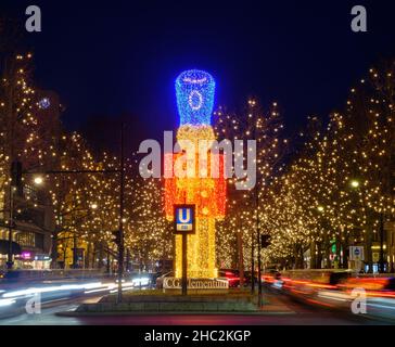 Berliner Weihnachtslichter Stockfoto