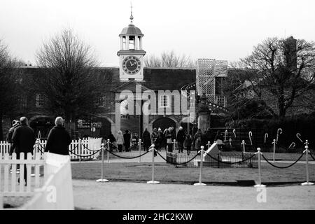 Dunham Massey UK Dezember 2021 Landhaus Herrenhaus National Trust Eigentum Stockfoto