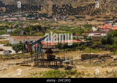 Ölpickel in den Vororten von Baku, Aserbaidschan Stockfoto