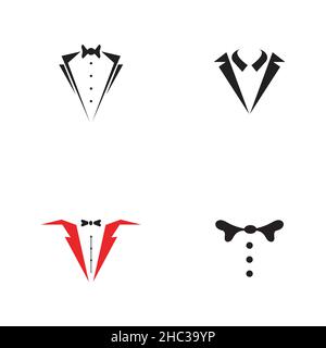 Satz Tuxedo Logo Vorlage Vektor Symbol Illustration Design - Vektor Stock Vektor