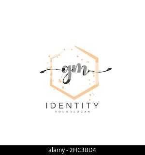 GM Handschrift Logo Vektor Kunst der ersten Unterschrift, Hochzeit, Mode, jewerly, Boutique, Blumen und botanische mit kreativer Vorlage für jedes Unternehmen Stock Vektor