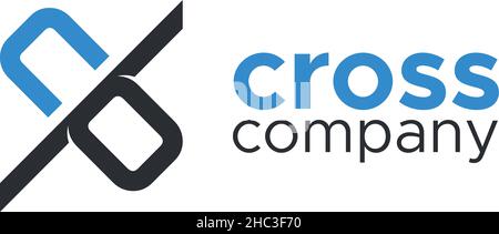 Modernes Design CROSS COMPANY Change Logo Design Stock Vektor