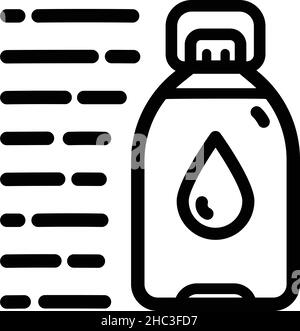 Umrisssymbol der Wasserflasche aus Kunststoff. Reinigen Sie die Quelle oder das gereinigte Wasser. Vektor-Illustration einfacher Design-Stil für Web-, Mobil-und Infografiken isoliert o Stock Vektor