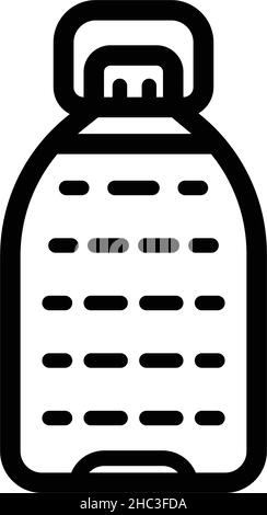 Umrisssymbol der Wasserflasche aus Kunststoff. Reinigen Sie die Quelle oder das gereinigte Wasser. Vektor-Illustration einfacher Design-Stil für Web-, Mobil-und Infografiken isoliert o Stock Vektor