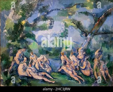 The Bathers (Les Grandes Baigneuses) von Paul Cézanne im Art Institute of Chicago, Chicago, Illinois, USA Stockfoto