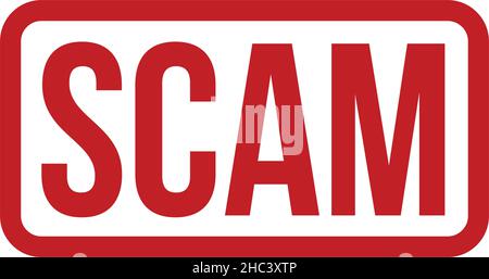 Scam Gummistempel. Rot Scam Gummi Grunge Stempel Siegel Vektor Illustration - Vektor Stock Vektor