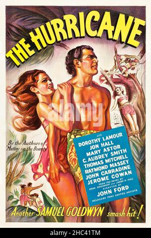 JON HALL und DOROTHY LAMOUR im HURRIKAN (1937) unter der Regie VON JOHN FORD. Kredit: VEREINIGTE KÜNSTLER / Album Stockfoto