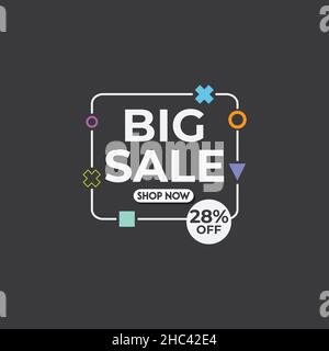 Sonderangebot Rabatt Vektor-Banner oder Mega Sale Deal. Set von Etiketten und Sticker zum Verkauf, Produktförderung, Sonderangebot, Shopping, E-Commerce. V Stock Vektor