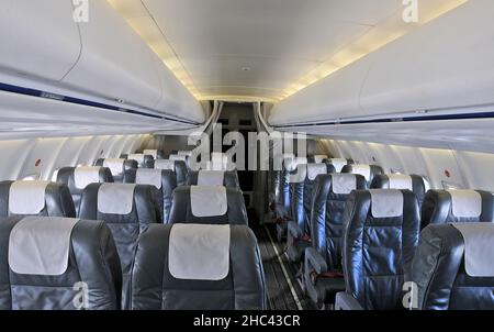 Flugzeugkabine Stockfoto