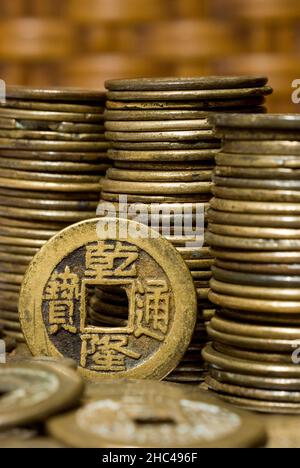 Chinesische Münzen Der Qing-Dynastie Stockfoto