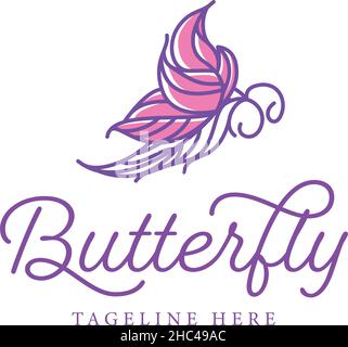 Modernes Design SCHMETTERLING Himmel Schönheit Logo-Design Stock Vektor