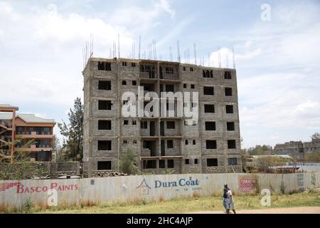 Gebäude Hochhausapartments im afrikanischen Stil Nairobi Kenya Stockfoto