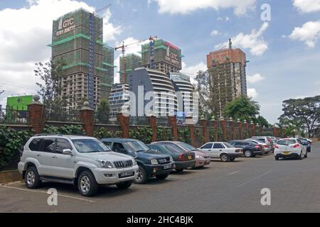 Bau des Global Trade Center GTC Moderne Hochhausentwicklung in Nairobi Kenia Stockfoto