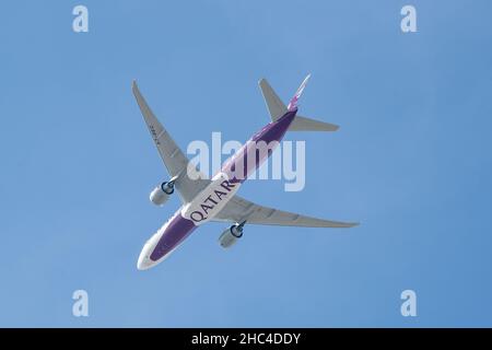 Boeing 777 Qatar Air Fifa World Cup Stockfoto