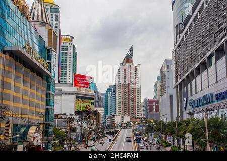 Ein Einblick in die Straßen und das Stadtgebiet von Bangkok Thailand Stockfoto