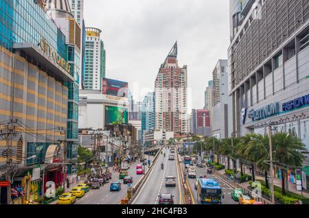 Ein Einblick in die Straßen und das Stadtgebiet von Bangkok Thailand Stockfoto