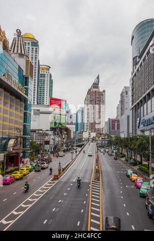 Ein Einblick in die Straßen und das Stadtgebiet von Bangkok Thailand Stockfoto