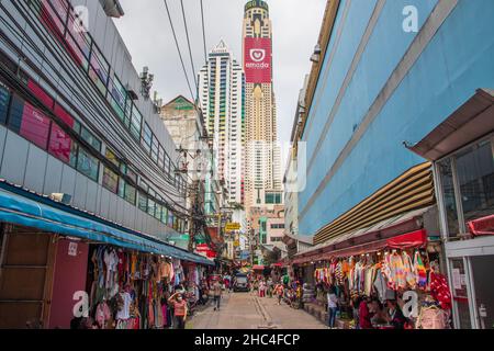 Ein Einblick in die Straßen und das Stadtgebiet von Bangkok Thailand Stockfoto