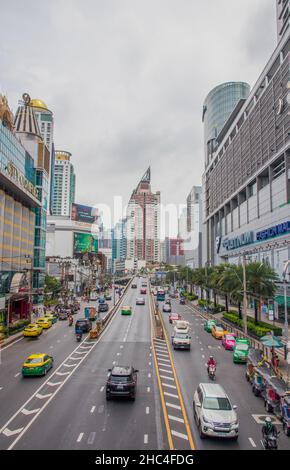 Ein Einblick in die Straßen und das Stadtgebiet von Bangkok Thailand Stockfoto