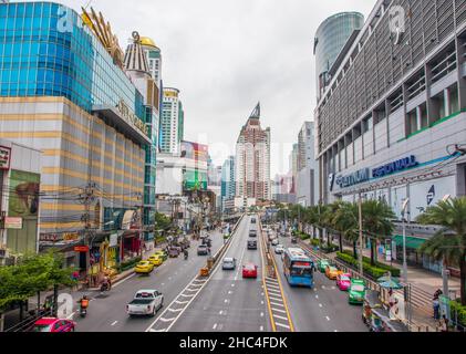 Ein Einblick in die Straßen und das Stadtgebiet von Bangkok Thailand Stockfoto