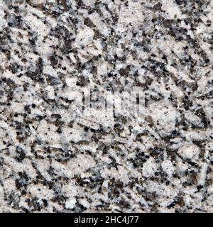 Nahaufnahme mit nahtloser Granitstruktur. Natürlicher schwarzer und weißer Granit. Draufsicht Stockfoto