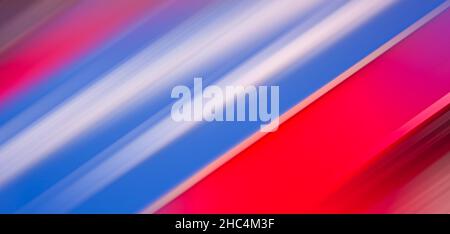 Verschwommenes Farbverlauf farbenfrohe rot blau weiße Streifen abstrakter Hintergrund Banner Stockfoto